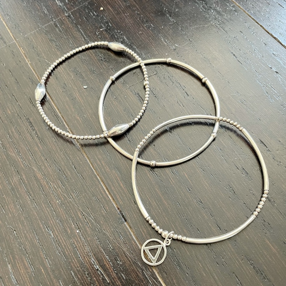 Artisan crafted Sterling Silver bangles